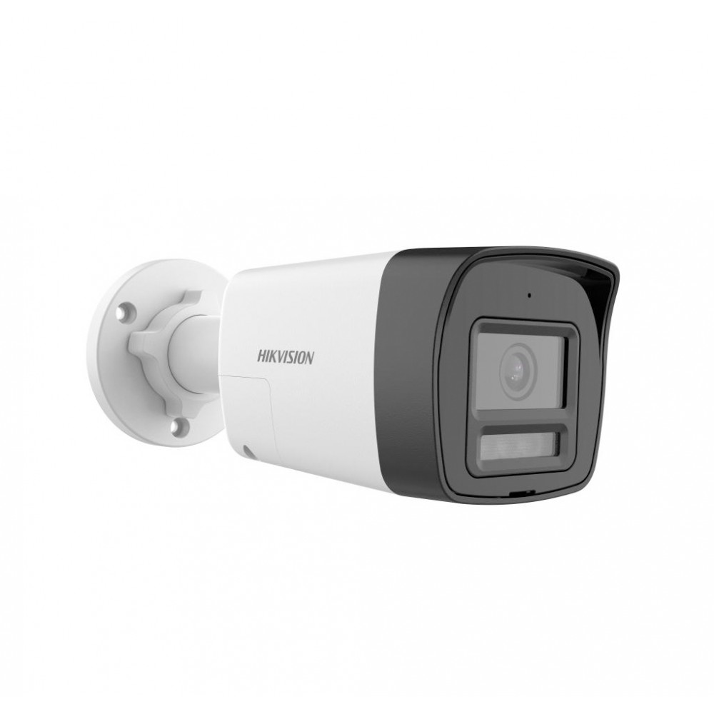 Bala Audio Bidireccional + Dual Light + ColorVu] Bala TURBOHD 3MP / 3K  / Lente 2.8 mm / 30 mts IR EXIR + 20 mts Luz Blanca / Micrófono y Bocina Integrado / Exterior IP67 / Metal /