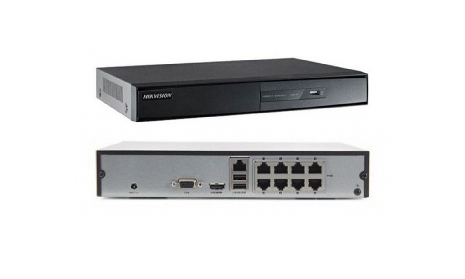 NVR 8 Canales (Compatible con Cámaras ACUSENSE) / 8 canales IP /1 Bahía de Disco Duro / Salida de Vídeo Full HD  2 CANALES 4MP O 6 CANALES 2MP