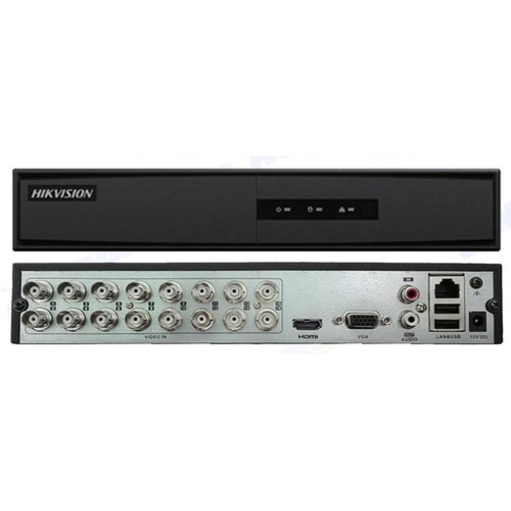 DVR 2MP Lite / 16 Canales TVI / AHD / CVI / CVBS + 2 Canales IP / 1 HDD / H.265+ / Salida en Full HD / Audio por Coaxitron